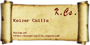 Keizer Csilla névjegykártya